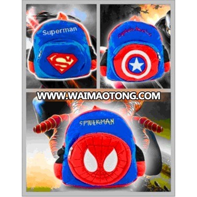 plush spiderman backpack wholesale children school bag